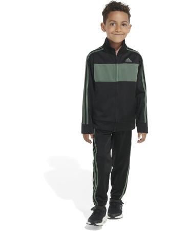 adidas Boys' Tricot Jacket & Pant Set - Essential Black/Green - Size 6 - Buy Online on GoSupps.com