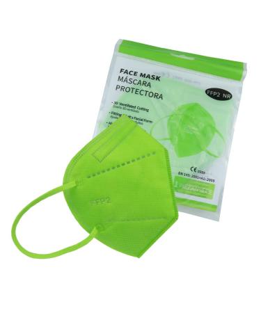 Media Sanex 25 piece of respiratory mask FFP2 Mundsicht Mask Mask Perfect for mouth and nose protection protective mask breathing protection mask 5-layer individually packaged different colors (light green) - Buy Online on GoSupps.com
