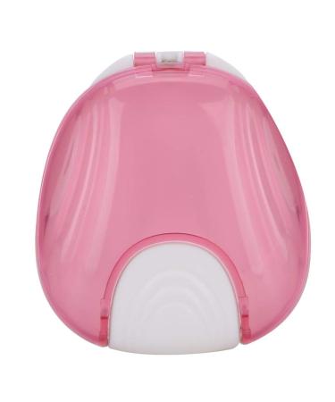 Orthodontic Retainer Case Portable Waterproof Denture Case with Lid Denture Box (Pink) Pink