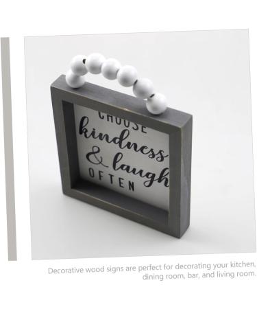 Alipis Office Sign 2pcs Often Kindness& Ornament Rustic Doorplate Block Beaded Farmhouse Bead Hanger- Christmas Wood 14.5X11.5X1.5CMx2pcs Assorted Color 4x2pcs - Buy Online on GoSupps.com