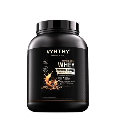 VYHTHY Caramel Coffee Flavored Whey Protein Powder 24g Protein per Serving Fast-Absorbing Concentrated whey Protein Low Sugar Gluten-Free Natural Flavor 2 lbs/32 oz.