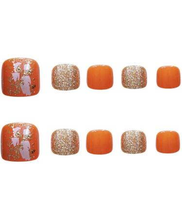 HUJL Artificial Nails | Acrylic & Square Toenails in Vibrant Dragon Colors for Girls - Shop Internationally! - Buy Online on GoSupps.com