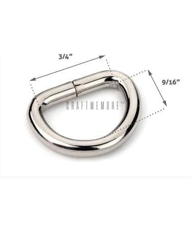 CRAFTMEMORE D-Ring Findings 5/8  3/4 & 1 Inch Metal Non Welded D Rings for Belts Bags Lanyard Leathercraft Avail 4 Colors (3/4" x 20 Pack  Antique Brass) 3/4" x 20 pack Antique Brass - Buy Online on GoSupps.com