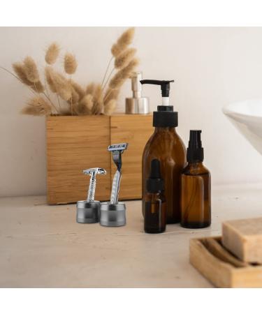 FOMIYES Razor Stand - Aluminum Alloy Razor Holder & Penholder | Big Opening Black Design - Shop Internationally - Buy Online on GoSupps.com