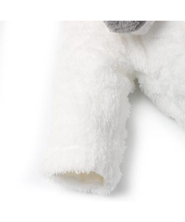 Haokaini Newborn Bear Warmer Snowsuit | Cotton Fleece Hooded Romper for Baby Girls Boys | 9-12 Months | White - Buy Online on GoSupps.com