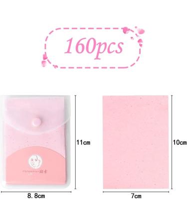 Jagowa Oil Control Blotting Paper - 160 Sheets Portable Natural Fragrance for Men & Women - Pink/Rose - Buy Online on GoSupps.com