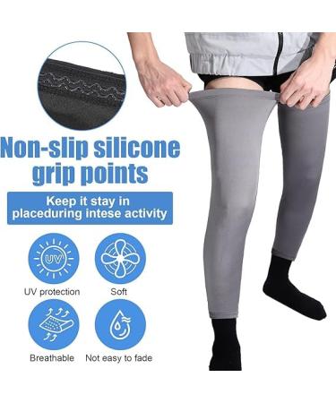 3 Pairs Leg Sleeves | Full Length Compression Knee Sleeves with Anti-Slip Silicone | Sports Performance & Support - Buy Online on GoSupps.com