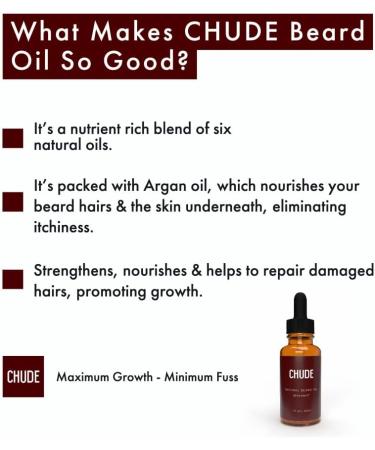 Beard Growth Oil - By CHUDE - Bergamot Scent - Beard Growth Serum - Beard Oil - Beard Oils - Beard Oil For Men - Beard Oil For Men Growth - Beard Oil Growth - Best Beard Oil - Buy Online on GoSupps.com