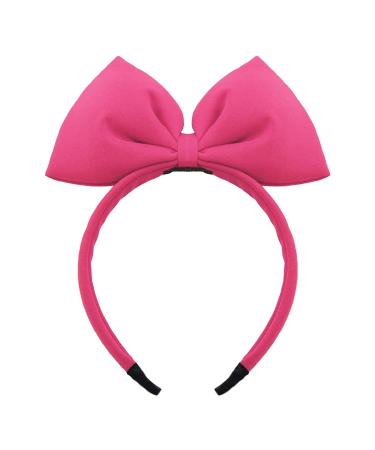 Halloween Bow Headband Big Bowknot Hair Hoops Huge Bow Headpiece Women Fluffy Bow Hair Bands Hairband Christmas Holiday Party Decoration Cosplay Costume Cute Handmade Hair Accessories 1 Pack Rose