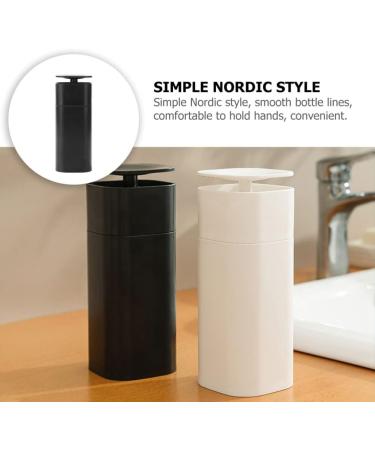 DOITOOL Push Down Empty Pump Dispenser Bottle - Ideal for Nail Polish & Makeup Remover - Black - Buy Online on GoSupps.com