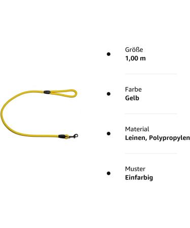 Buy Durable Rope Leash with Hand Loop - 10mm 27 Colors 7 Lengths | 1.00m Yellow - International Shipping Available! - Buy Online on GoSupps.com