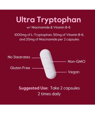 BESTVITE L-Tryptophan 500mg with B3 & B6 (120 Vegetarian Capsules) No Fillers No Stearates - Buy Online on GoSupps.com