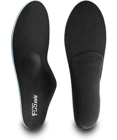 PCSSole Orthopedic Insoles for Work & Leisure - Comfort Shoe Inserts for Men & Women | Flat Feet Plantar Fasciitis Relief - EU37-38 (24cm) - Black - Buy Online on GoSupps.com