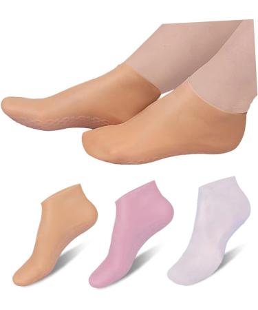 PLAFOPE 3 Pairs Moisturizing Socks Non Socks Foot Socks Spa Gel Socks Aloe Socks Lotion Socks Cracked Heel Repair Foot Care Spa Socks Foot Mask Heel Socks Sebs Feet Miss - Buy Online on GoSupps.com