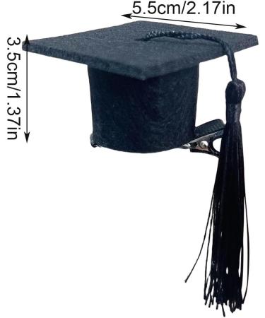 Fiakup Graduation Hat Insert | 3D Graduation Hat Hairpin 3D Graduation Hat Hairpins Dress up Photo Decoration Supplies for Graduation Black - Buy Online on GoSupps.com