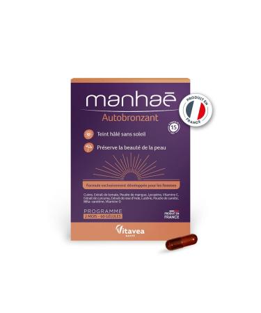 Vitavea Manha - Self-Tanning - Food Supplement - Tan without Sun - Preserves the Beauty of the Skin - 60 Capsules - 2 Months - Made in France