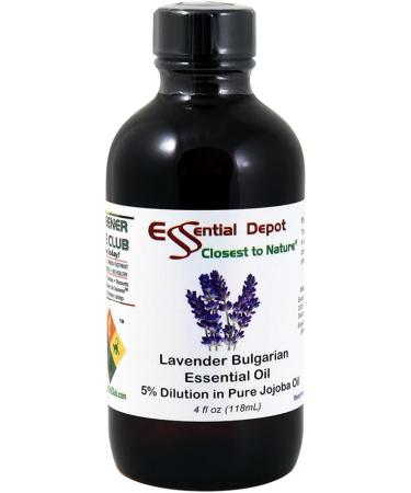 Essential Depot Bulgarian Lavender Essential Oil 5% Dilution in Jojoba - 4 fl oz - Buy Online on GoSupps.com
