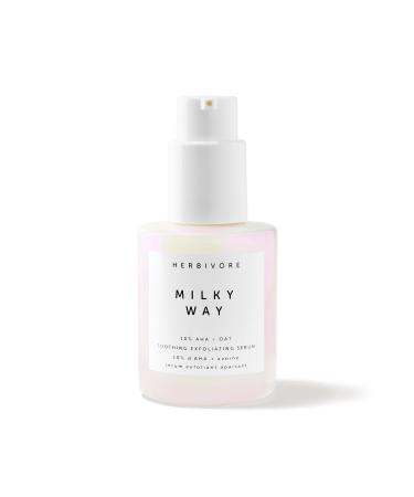 HERBIVORE Milky Way 10% AHA + Oat Soothing Exfoliating Serum Multitasking Instant Glow Formula with Ceramides & Hyaluronic Acid Plant-based Vegan Cruelty-free 30mL / 1 oz
