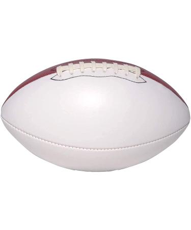 Ballstars Autograph Blank Mini 6 Inch Football | Official Size 1 | Football Trophy for Signing with Two White Panels Football with Base