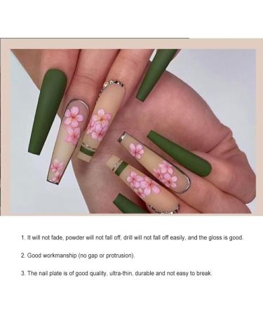 Dajidafu Artificial Nails Decals Nail Wearable Stylish Fingernails Manicure Accessories for Ballerina Wedding Party Office - Buy Online on GoSupps.com