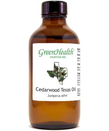 GreenHealth Cedarwood Essential Oil (Texas) 4 fl oz 100% Pure & Natural for Aromatherapy Amber Glass Bottle with Cap - Buy Online on GoSupps.com