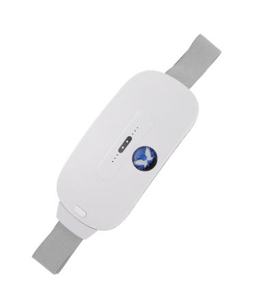 Gatuida warm palace belt Health wellness abdominal pain Heat paste waist massage belt period heating pillow belt for pain relief warmer for women shock pain artifact ABS white 20x10x2cm