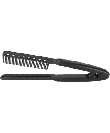 Heat Resistant Hair Straightening Comb V Shaped with Rounded Comb Teeth Multipurpose Lightweight Portable ABS Material for Salon Home Travel - Buy Online on GoSupps.com