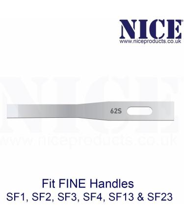 25 x NICE FINE 62S Sterile Stainless Steel Chisel Blades FS62S for Podiatry and Chiropody - Buy Online on GoSupps.com