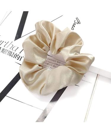 3 Pack Champagne Satin Silk Hair Scrunchies for Women/Girls - Soft Elastic Hair Ties Accessories - Buy Online on GoSupps.com