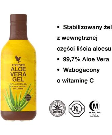 Forever Living Products Forever Aloe Vera Gel 1 liter - Buy Online on GoSupps.com