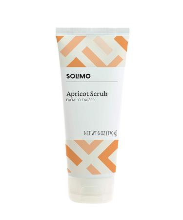 Amazon Brand - Solimo Apricot Scrub Facial Cleanser, 6 Ounce 6 Ounce (Pack of 1)