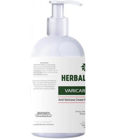 Herbalxpress Varicare Varicose Veins Cream 16 oz - Soothes Tired Legs & Feet - Buy Online on GoSupps.com