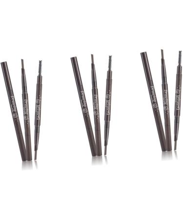 DOITOOL 3pcs 2 1 Eyebrow Brush Eyebrow Pencils Eyebrow Pencil Brush Written To Rotate Five Colors - Buy Online on GoSupps.com