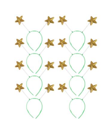 Lurrose 8pcs Head Boppers Martian Headband Alien Antenna Headband Star Headband Novelty Headbands ( Yellow )