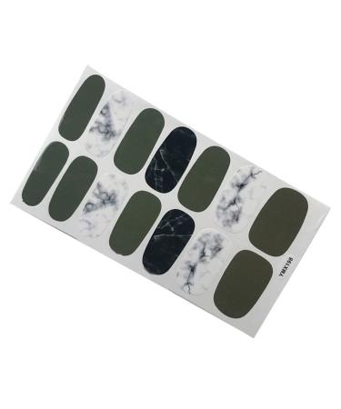 dijiusidy Nail Art Stickers Self-Adhesive Fingernail Decal with Strap Glue DIY Art Decor Full Cover Manicure Kits for Women Girls YMX198