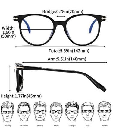 Suertree Blue Light Filter Myopia Glasses for Mild Nearsightedness - Stylish Black -1.5 Distance Glasses for Men & Women - Buy Online on GoSupps.com