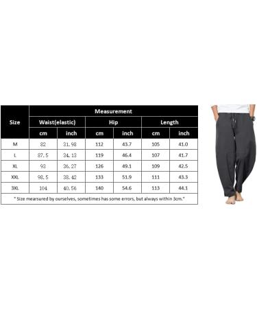 AUDATE Men's Cotton Linen Harem Pants - Casual Elastic Waist Beach & Yoga Pants in Khaki - International Shipping Available - Buy Online on GoSupps.com