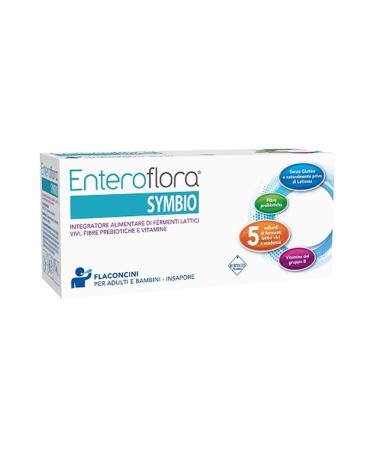 Enteroflora Symbio Food Supplement with Lactic Ferments and Vitamins 10 Bottles