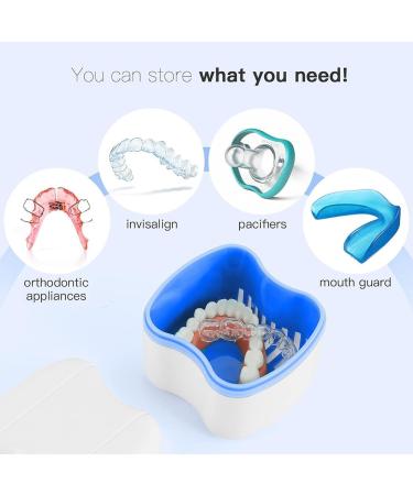 Katmerio Dentures Case 2PC Leak-Proof Containers for False Teeth | Portable Hygienic Storage Solution - Buy Online on GoSupps.com