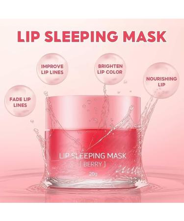 (Must - Have) 2PCS Lip Sleeping Mask Double Effect Lip Mask Overnight for Dry Lip Masks Treatment Care With Lip Scrubs Exfoliator & Moisturizer Peeling Lip Primer - Buy Online on GoSupps.com