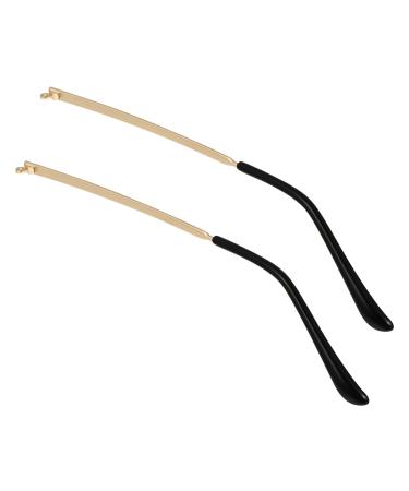 ibasenice Metal Glasses Replacement 1 Pair Metal Lenses Temple Sunglasses Arm Glasses Frame Temple Replacement Replacement Golden
