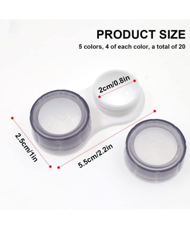 Modixun Contact Lens Container - 20 Transparent Leak-Proof Storage Cases with L/R Marks | Style A - Buy Online on GoSupps.com