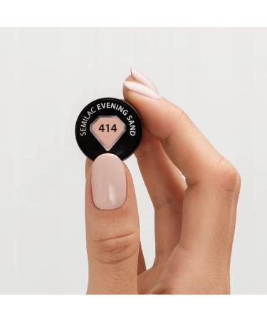 SEMILAC 414 Evening Sand Nail UV Gel Polish | Long Lasting and Easy to Apply | Soak off UV/Led | Perfect for Home and Professional Manicure and Pedicure 7 ml - Buy Online on GoSupps.com