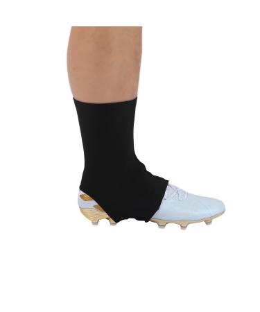 Spats Football Cleat Covers,Youth Cleat Covers Football Keeps Dirt/Turf Debri Out,Bike Cleat Covers,Cleat Sleeves For Football Soccer Lacrosse Kids Teenagers Youths Adults.Cleat Cover Ankle Support Black Medium