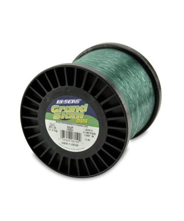 HI-SEAS Grand Slam Monofilament Fishing Line - Strong & Abrasion Resistant  in Clear, Pink, Green, Smoke Blue, Fluorescent Yellow Freshwater &  Saltwater Quarter Pound Spool 30 Lb Test, 0.55 Mm Dia, 440 Yd Clear