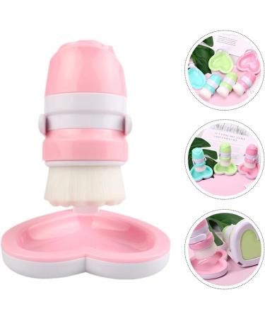 Lurrose Silicone Hand Scrubber & Double-Headed Face Massager - Gentle Manual Cleaning for Sensitive Skin - Pink - Buy Online on GoSupps.com