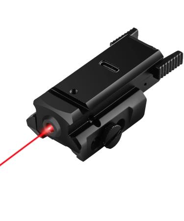 HONESTILL Red Dot Laser Sight, Type-C Fast Rechargeable for 20mm Picatinny Weaver Rail Mount, Pistol Handgun Rifle Hunting