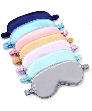 Soft Silk Sleep Eye Mask for Women | Lightweight Eyeshade for Night Sleeping - Light Blue | Elastic Strap | 1 Count - Buy Online on GoSupps.com