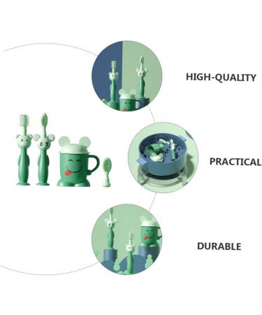 Mobestech 3 Sets Toothbrush Set for Newborns & Kids - Soft Training Toothbrush Baby Toothbrush & Cleaning Cup - Perfect for Gentle Oral Care - Buy Online on GoSupps.com