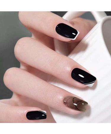 Long Lasting Saturated White Black Semi Solid Drawing Nail Painting Gel UV Nail Art Polish Manicure Rubbing Gel Nail Art Tools - (Color: Black) - Buy Online on GoSupps.com